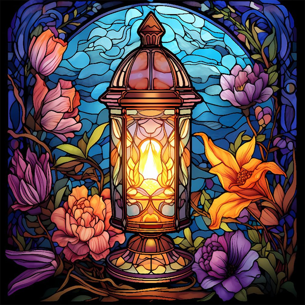 Street Lamp Flower | Diamond Painting