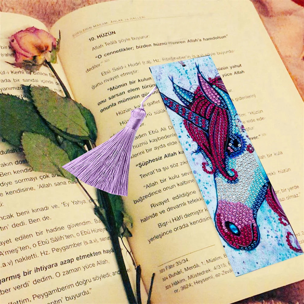 Diy Animal Diamond Painting Leather Bookmark