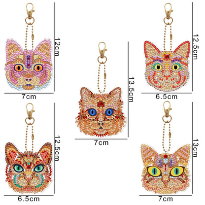 Diy 5pcs/set  Diamond Painting Keychain
