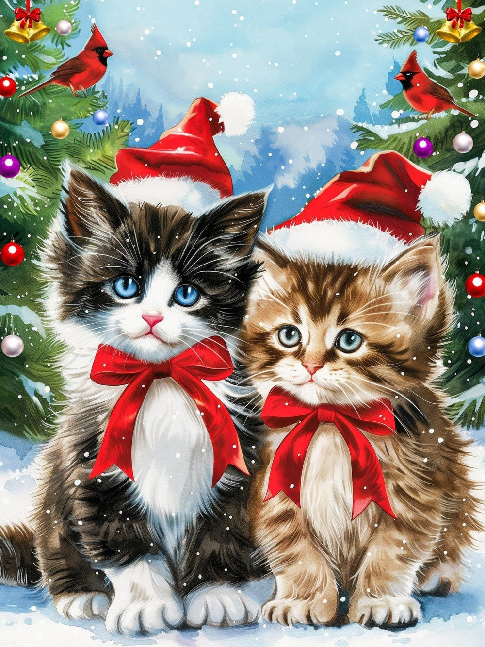 Christmas cat | Diamond Painting