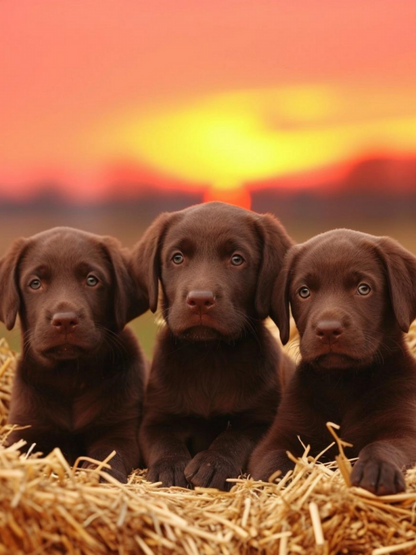 Chocolate Labrador Dog | Diamond Painting