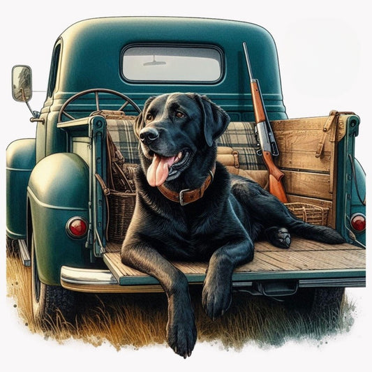 Black Labrador Dog | Diamond Painting