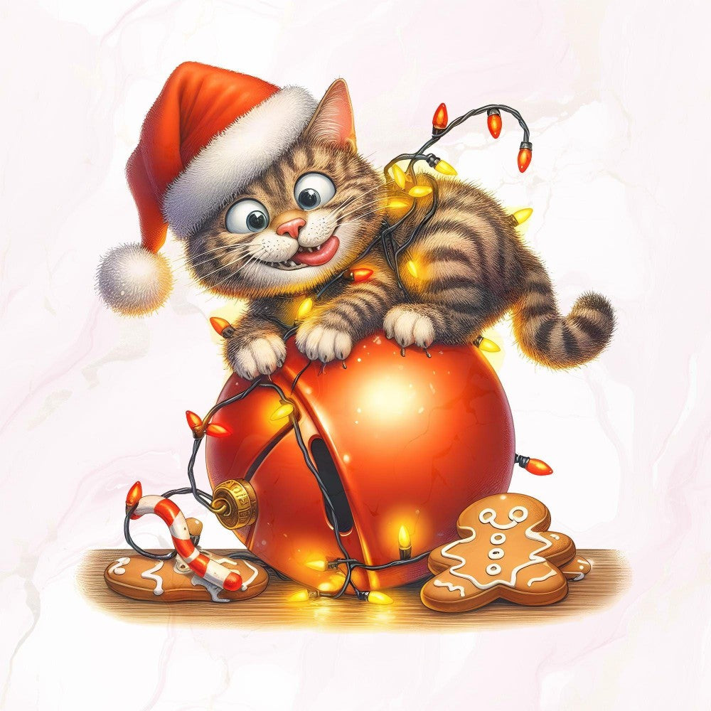 Christmas cat | Diamond Painting