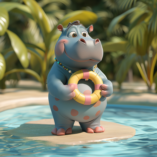 Hippo | Diamond Painting