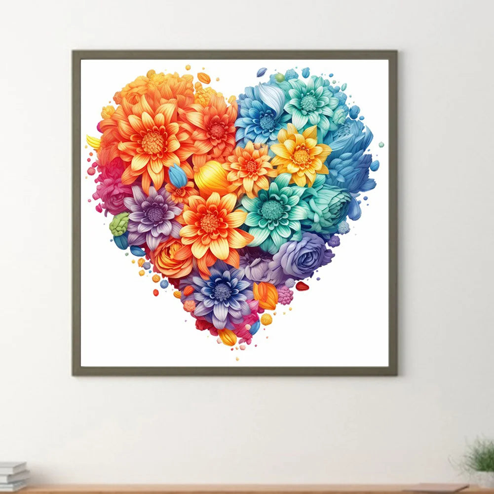 Heart Love Flower | Diamond Painting