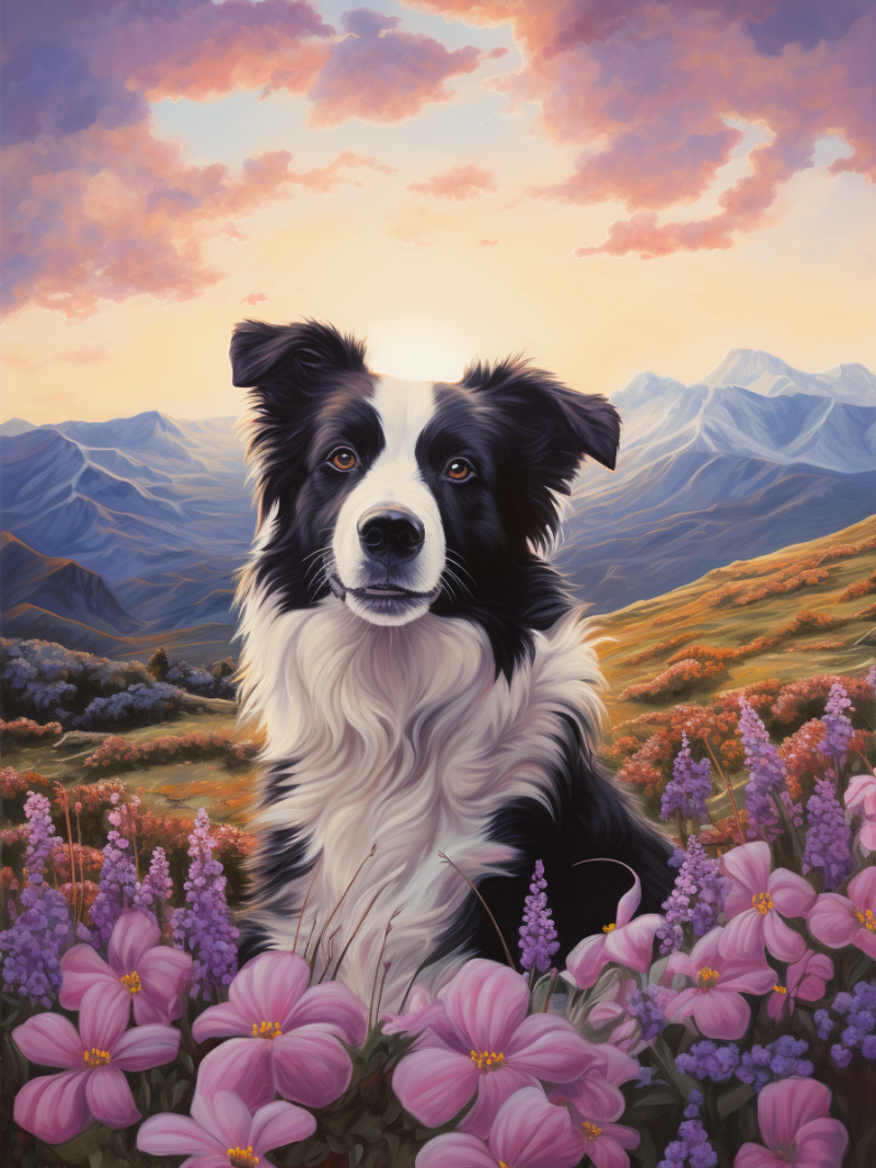 Dog Border Collie | Diamond Painting