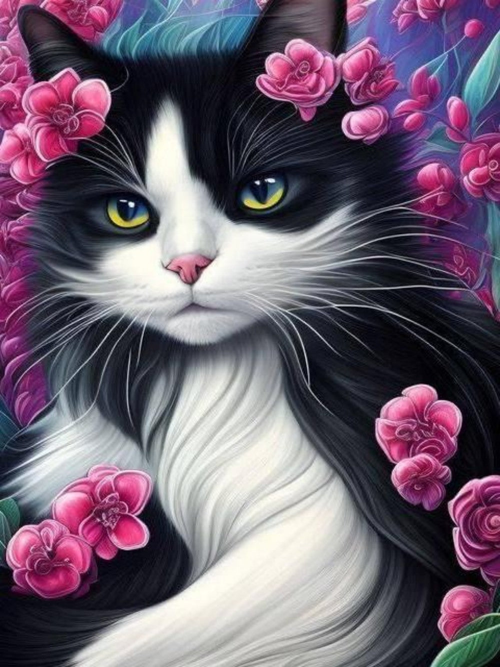 Tuxedo Cat  | Diamond Painting