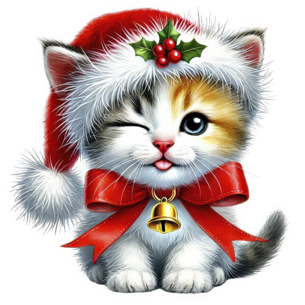 Christmas cat | Diamond Painting