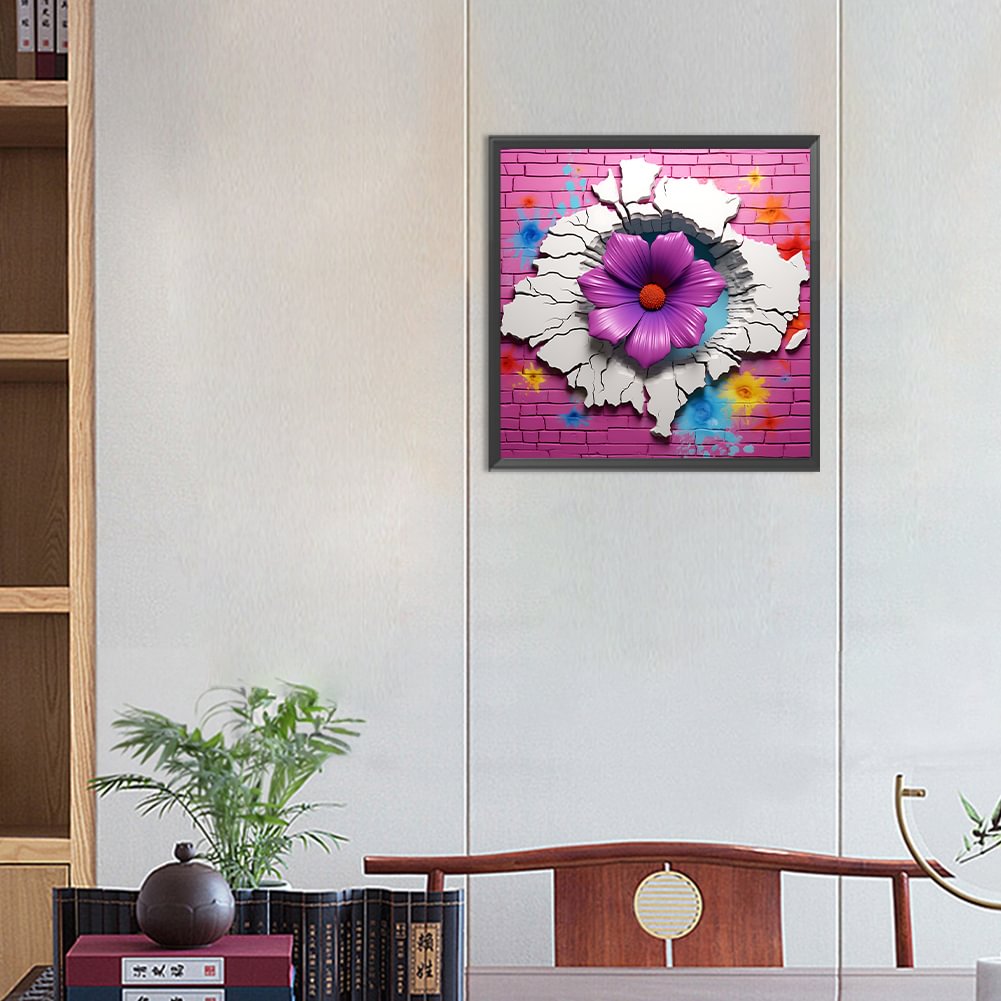 Flower In The Wall | Diamond Painting