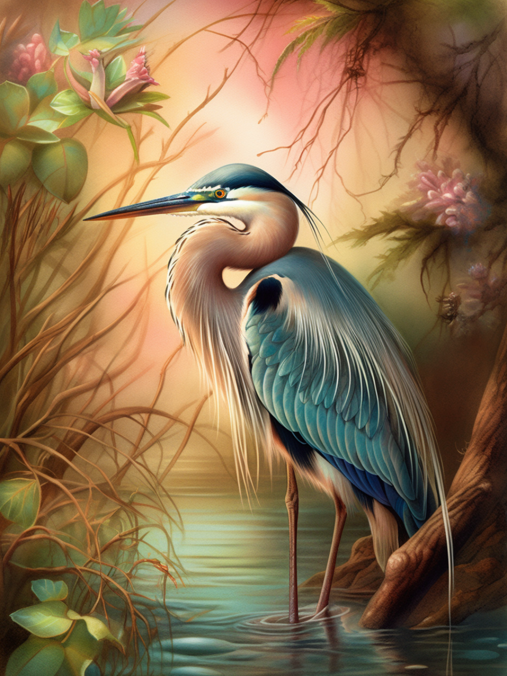 Blue Heron | Diamond Painting