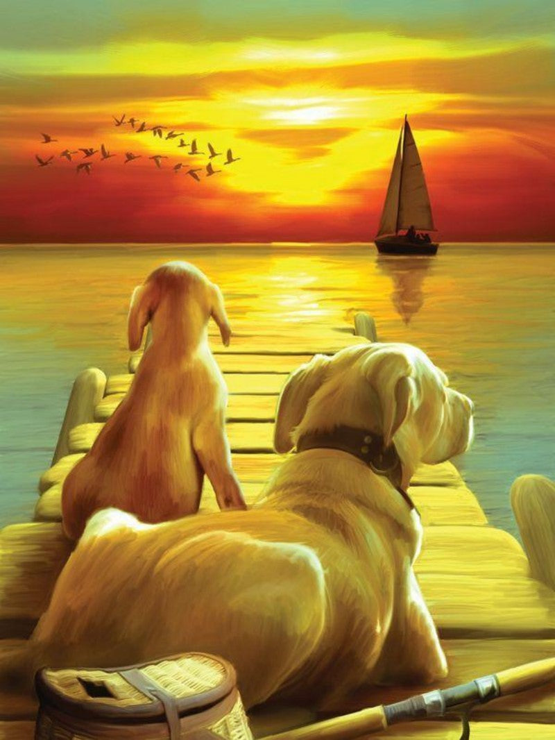 Yellow Labrador Dog | Diamond Painting