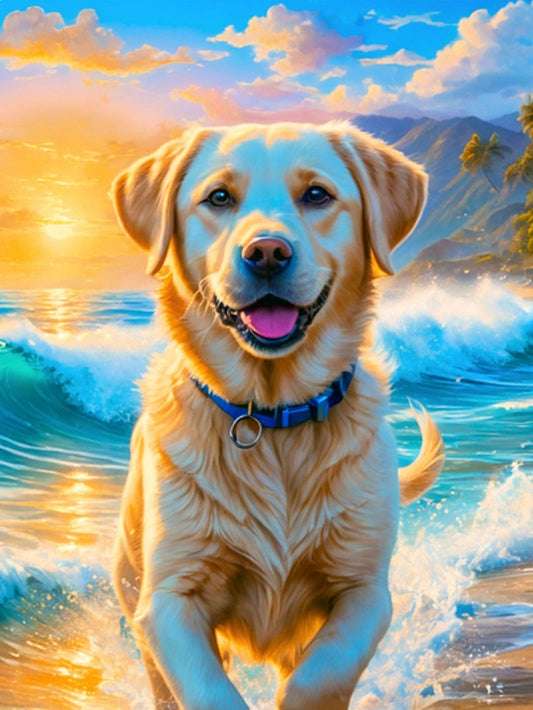 Yellow Labrador Dog | Diamond Painting