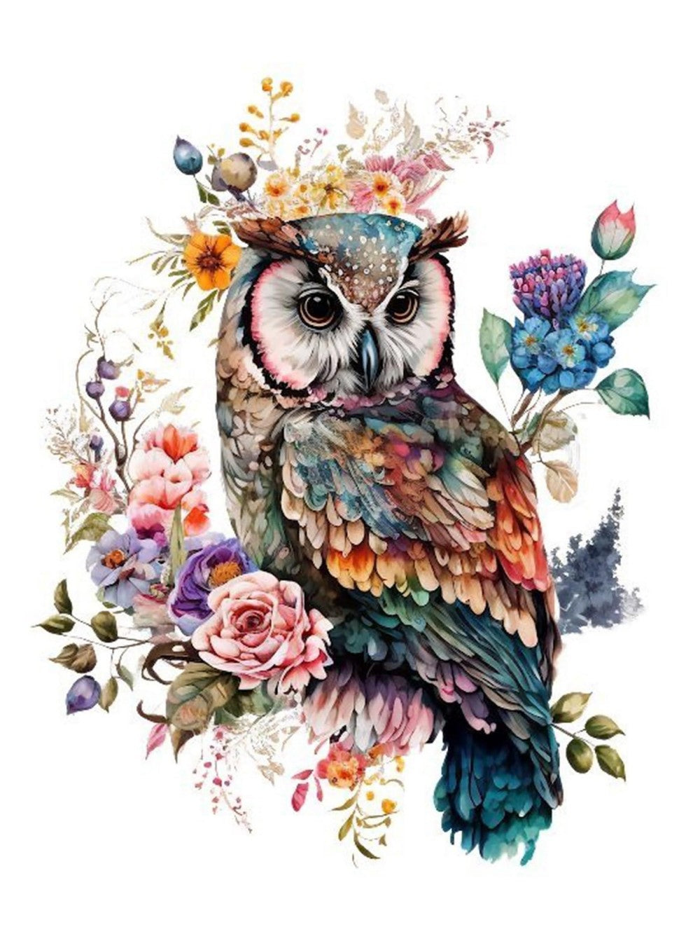 Colorful Owl | Diamond Painting