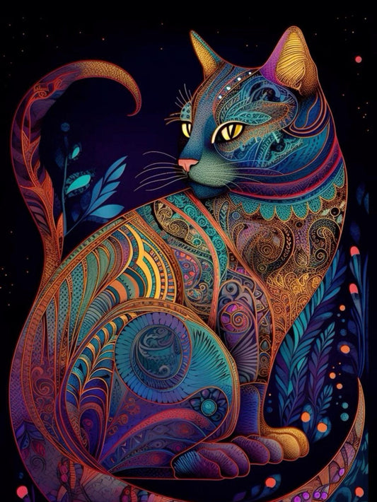 Colorful Cat | Diamond Painting