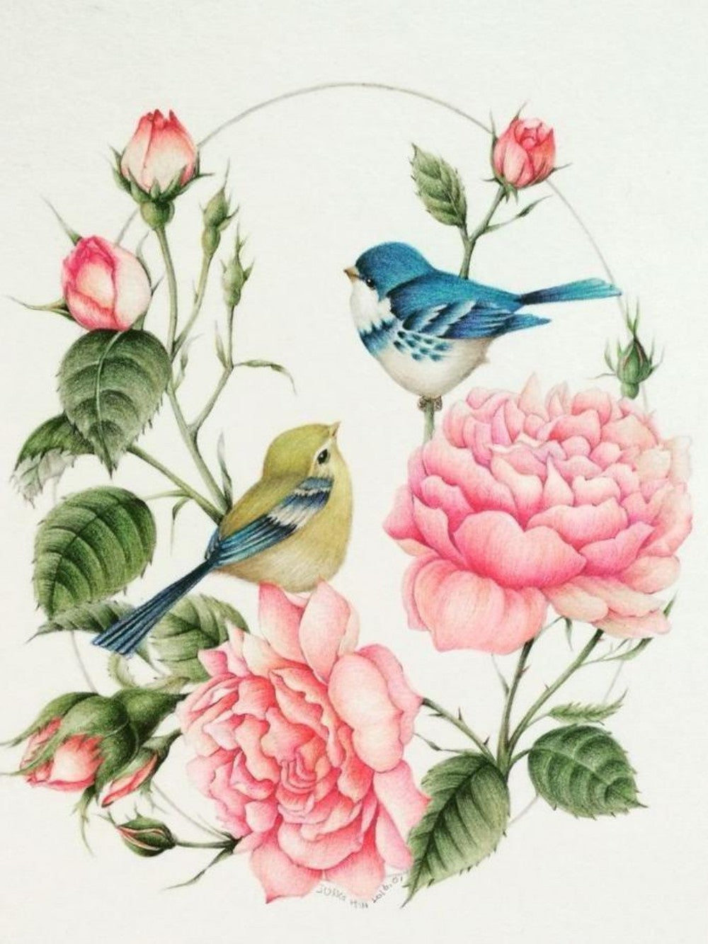 Birds and Flowers | Diamond Painting