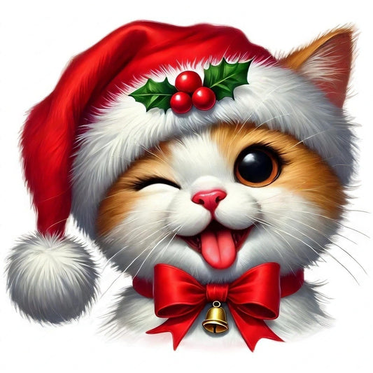 Christmas cat | Diamond Painting