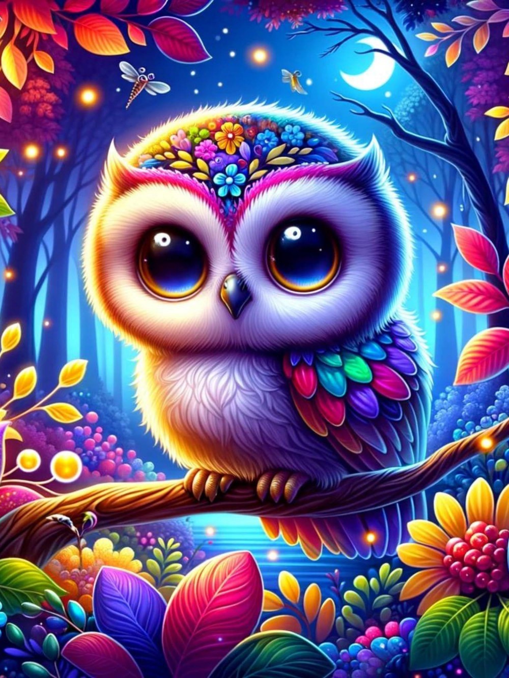 Colorful Owl | Diamond Painting