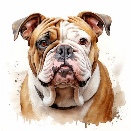 Dog English Bulldog | Diamond Painting