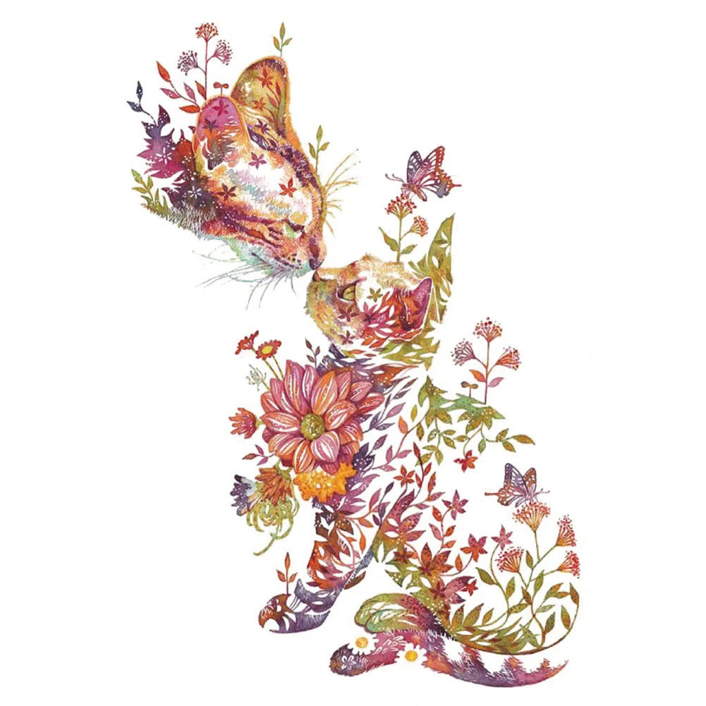 Cat And Butterfly | Cross Stitch Embroidery