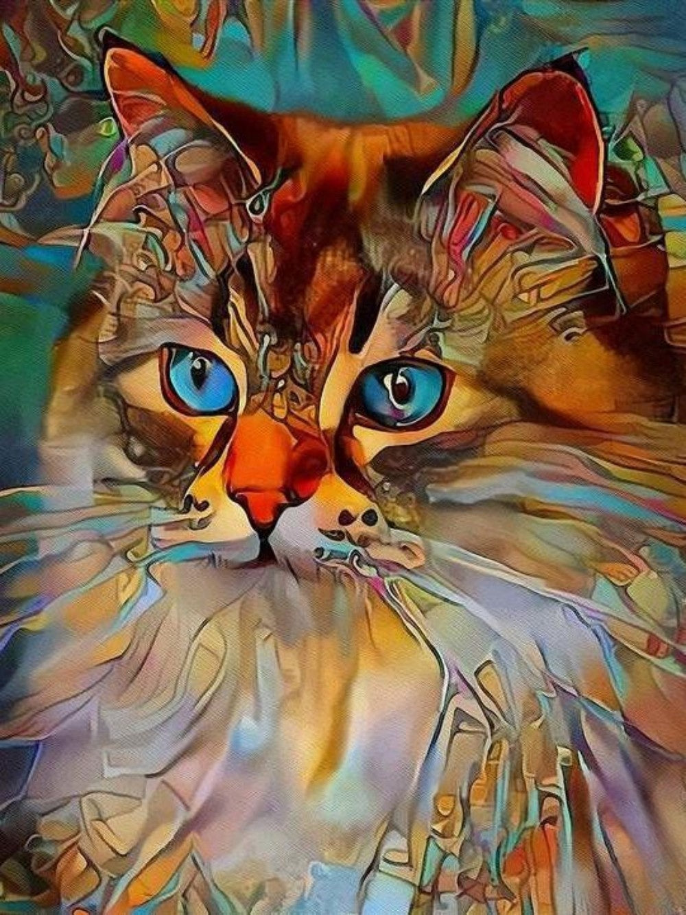 Colorful Cat | Diamond Painting