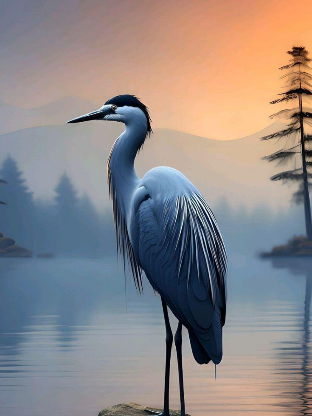 Blue Heron | Diamond Painting