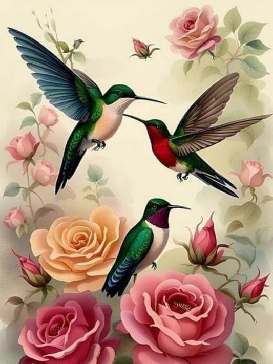 Birds and Flowers | Diamond Painting