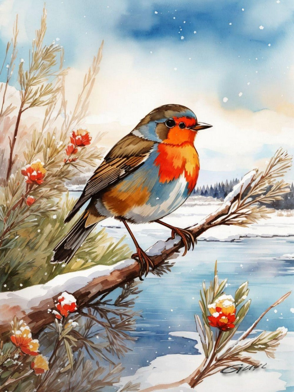 Robin Bird | Diamond Painting