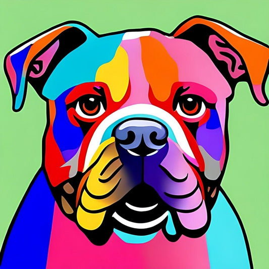 Dog English Bulldog | Diamond Painting