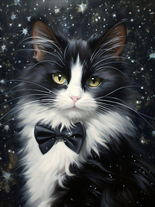 Tuxedo Cat  | Diamond Painting