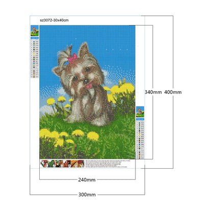 Cute Dog Yorkie | Diamond Painting