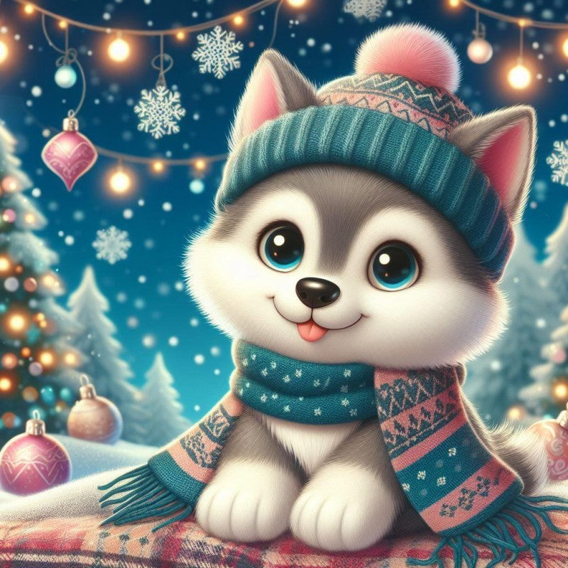 Christmas Dog | Diamond Painting