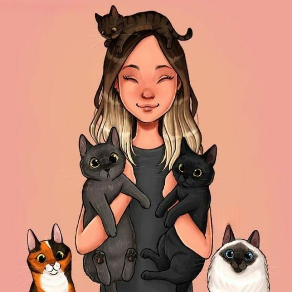 Cat Lady | Diamond Painting