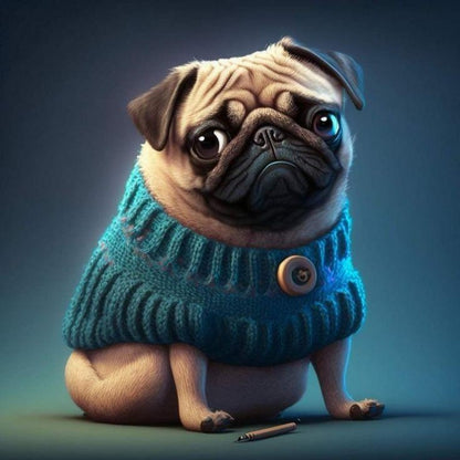 Dog Pug | Diamond Painting