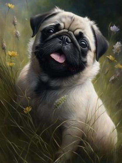 Dog Pug | Diamond Painting