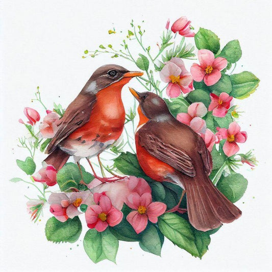 Birds and Flowers | Diamond Painting