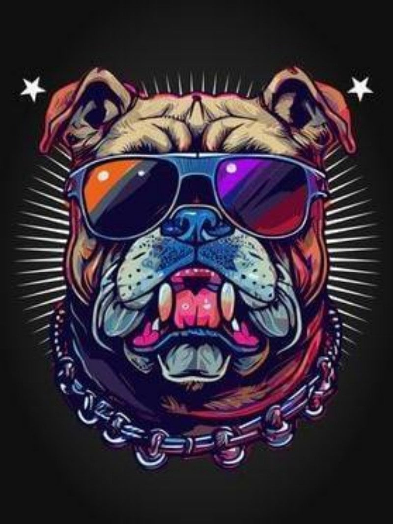 Dog English Bulldog | Diamond Painting