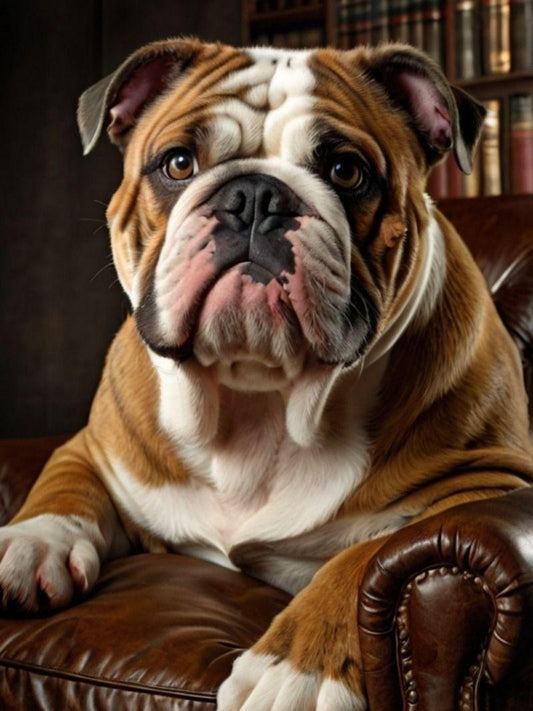 Dog English Bulldog | Diamond Painting