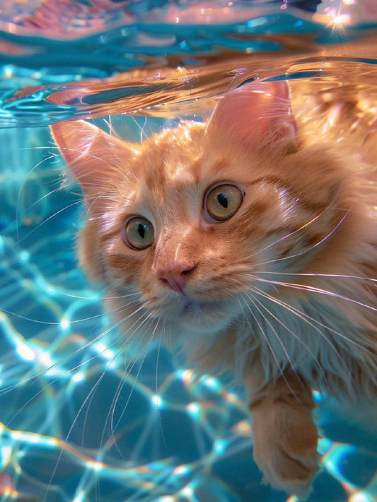 Pool Cat | Diamond Painting