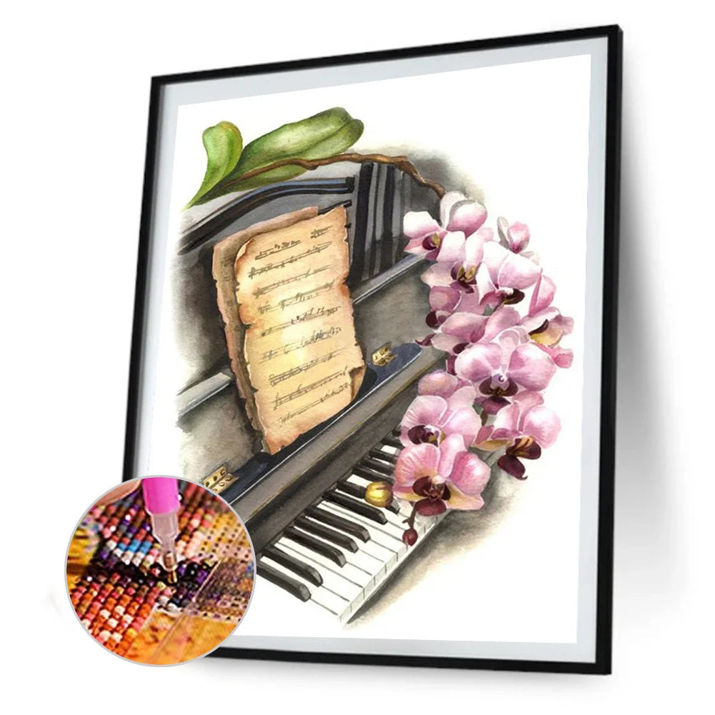 Piano Flower | Diamond Painting