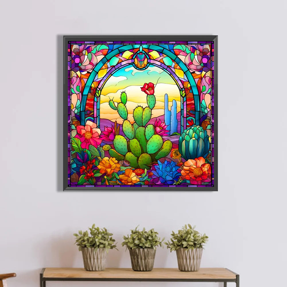 Glass Stained Flowers | Diamond Painting