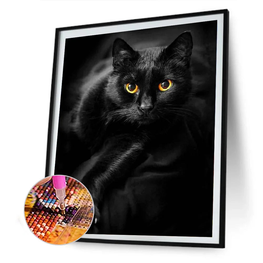 Black Midnight Cat | Diamond Painting