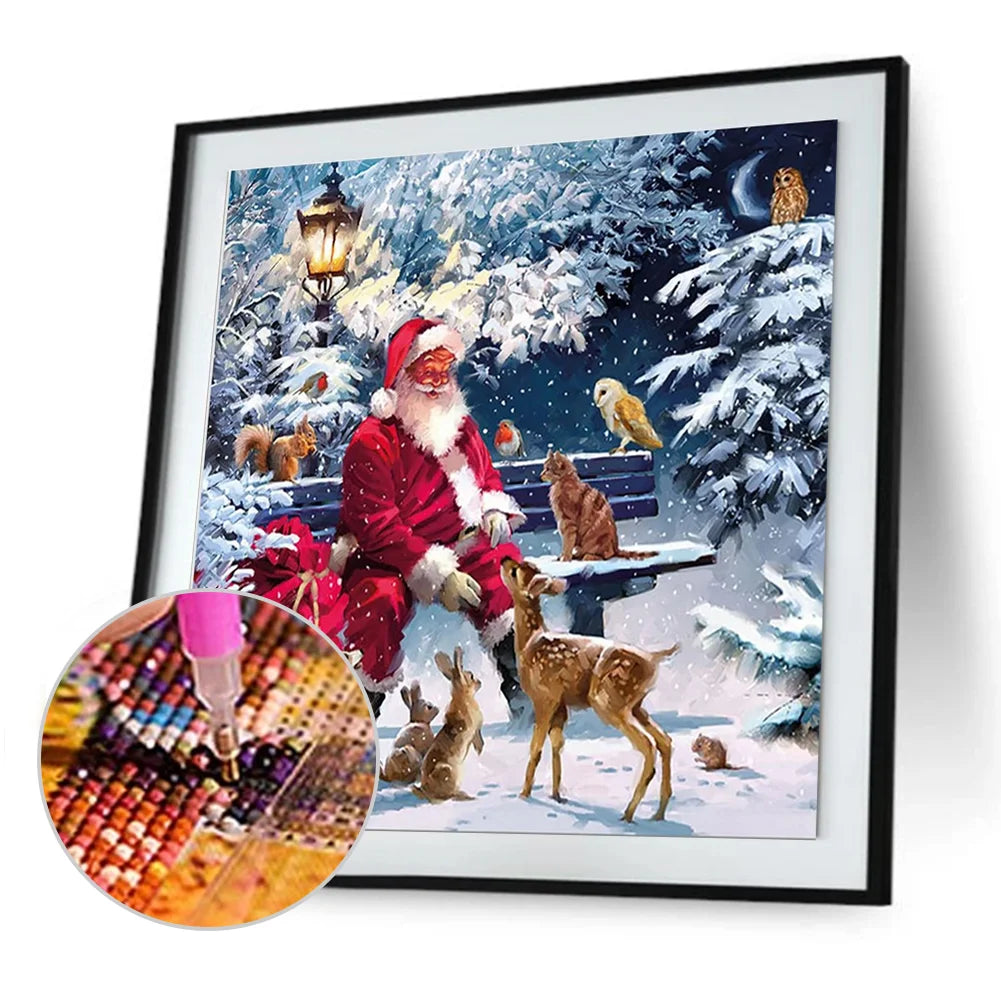 Santa Claus And Deer Christmas | Diamond Painting