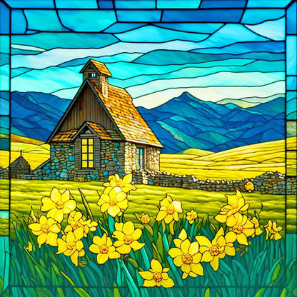 Glass Stained Flowers | Diamond Painting