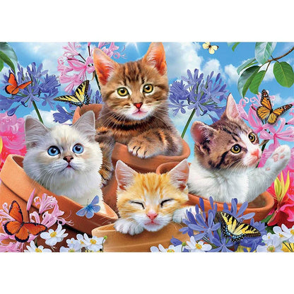 Cat with Butterfly | Diamond Painting