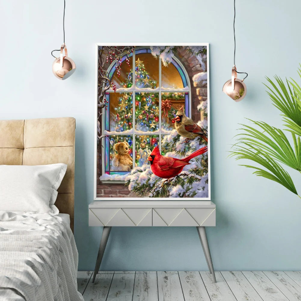 Christmas Cardinal Bird | Diamond Painting