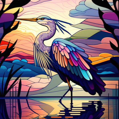 Blue Heron | Diamond Painting