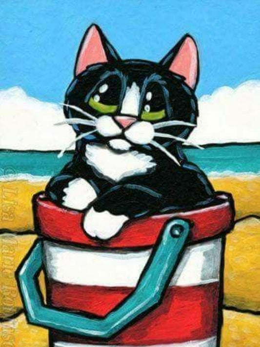 Tuxedo Cat  | Diamond Painting