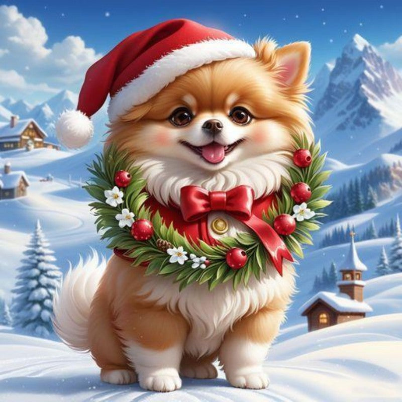 Christmas Dog | Diamond Painting