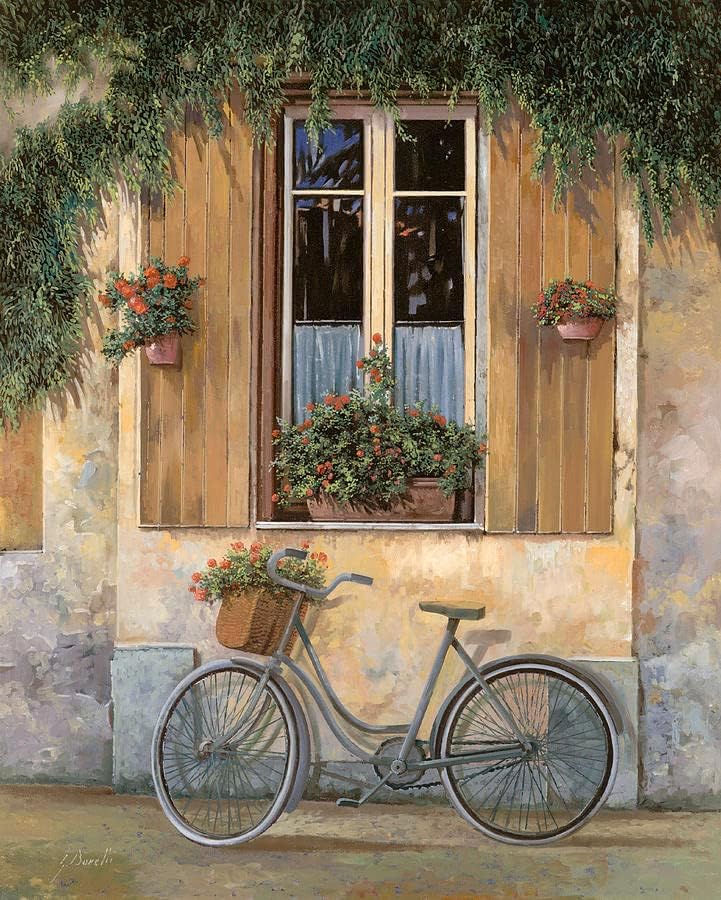 Bicycle Outside The Window | Diamond Painting