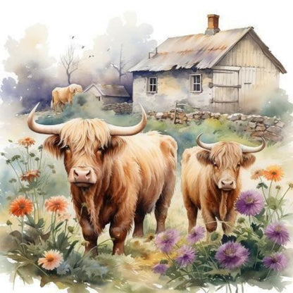 Highland Cow | Diamond Painting